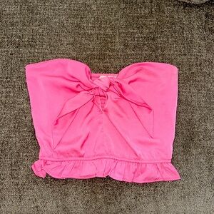 (NEVER WORN) Promesa pink tied tube top